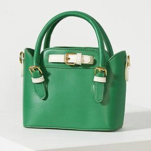 Anthropologie Remi/Reid Agathe Mini Satchel in Kelly Green NWOT Condition